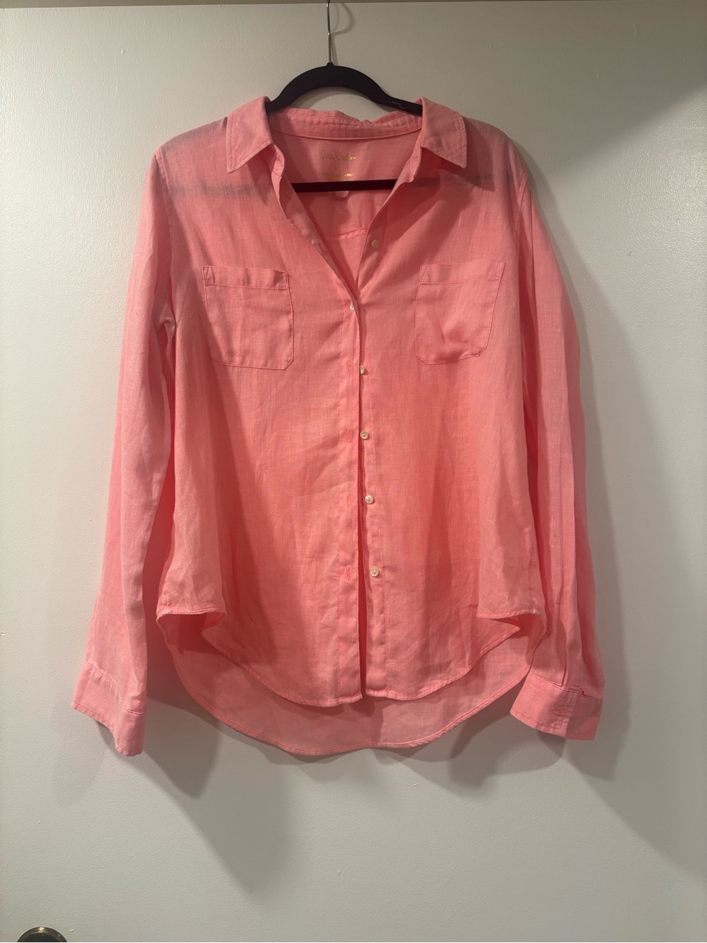 Lilly Pulitzer Coral-Pink Button Down Shirt